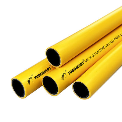 노란색 PEX AL PEX 가스 파이프 2.0mm 두께 ISO 17484-1:2006 AS4176.8-2010 표준