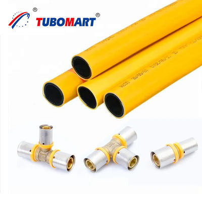 OEM 노란색 PEX 펌프 구리 가스 파이프 시스템 16-32MM 동일 소켓 PEX 프레스 펌프