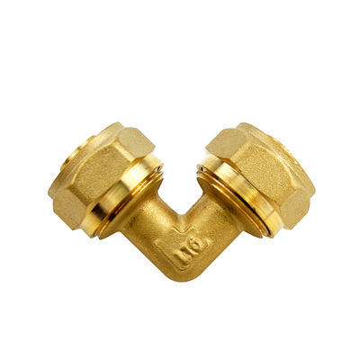 ISO 인증 노란색 청동색 CNC 정밀 가공 팔꿈치 Pex 압축 장착