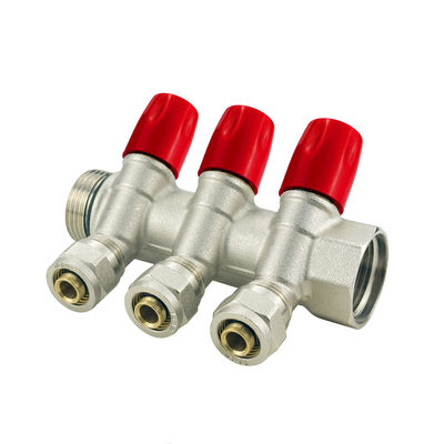 맞춤형 크기 Brass Pex Manifold Normal Temperature Media 2-6way