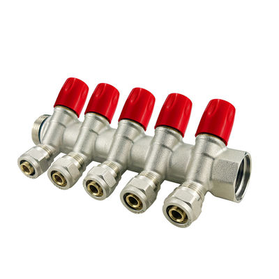 OEM 2-6way Brass Pex Manifold Customized Size/Normal Temperature Media For Floor Heating Parts (오메인 2-6웨이스 브래스 펙스 다중) 바닥 난방 부품을 위한 맞춤형 크기 / 정상 온도 매체