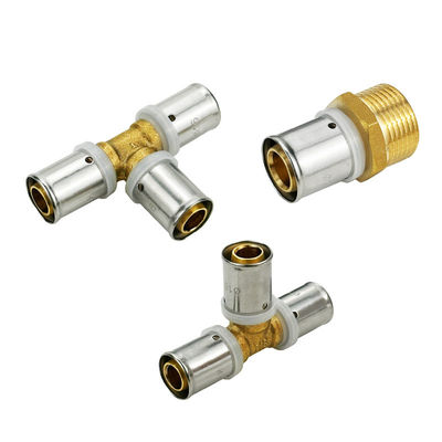 OEM 1/2인치 PEX 청동 부착 PEX 프레스 부착 3/4인치 PEX 바닥 난방 파이프에 대한 동일 티