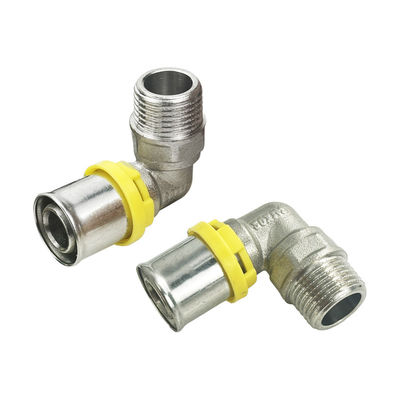 튜보마트 배관공 Press Brass Gas Fittings TH Profile Equal Tee 다층 Pex Al Pex 파이프 피팅 가스 시스템