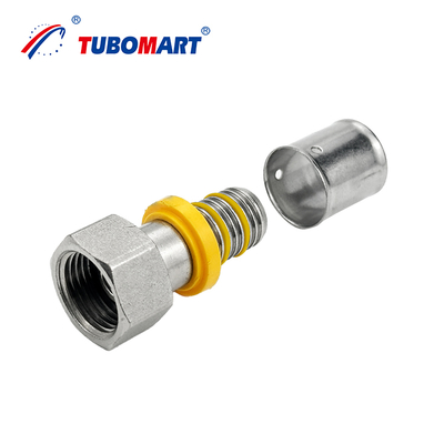 PEX AL PEX 호환 파이프 황동 프레스 피팅 무연 및 낮은 유지 보수 가스 파이프 시스템용 16-32mm