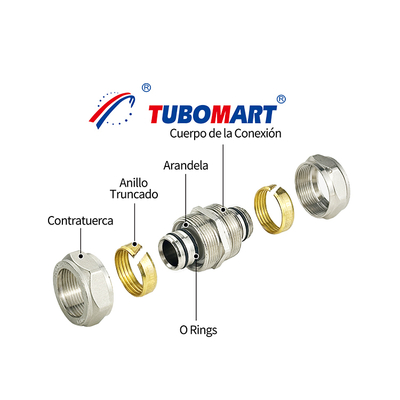 맞춤형 크기 단조 황동 압축 피팅 가스 파이프 Pex Al Pex 파이프용 암나사 엘보 부등 스트레이트 유니온