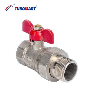 TUBOMART OEM 매뉴얼 황동 볼 밸브, 수나사 암나사 1/2''-1'' (물/가스 공급용) ISO9001 인증