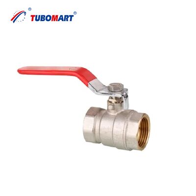 TUBOMART OEM ISO9001 인증 황동 볼 밸브 버터플라이 핸들 암나사 1/2''-2'' 니켈 도금 3년 보증 (물)