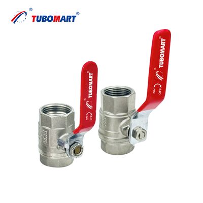 TUBOMART OEM 황동 볼 밸브 (나비 손잡이 포함) 1/2''-1'' 황동 볼 밸브 (수도 공급용)