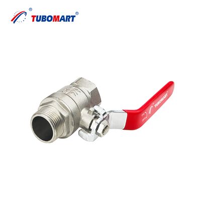TUBOMART OEM DN25 분해 여자의 남자로 나사 볼 밸브와 나비 손잡이 바닥 난방 시스템