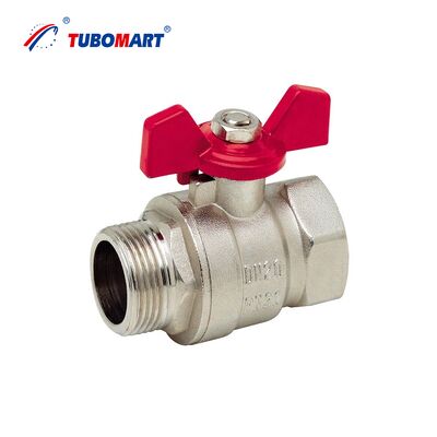 TUBOMART OEM 수동 구리 구리 밸브 1/2''-2'' 물 및 가스 공급을위한 외부 스레드