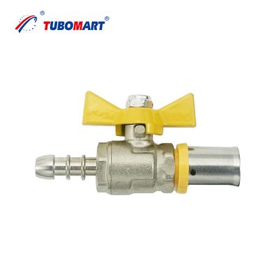 TUBOMART OEM 고품질 PEX-AL-PEX 파이프 프레스 부속품 16-32mm 이퀄 에어 밸브 황동 피팅
