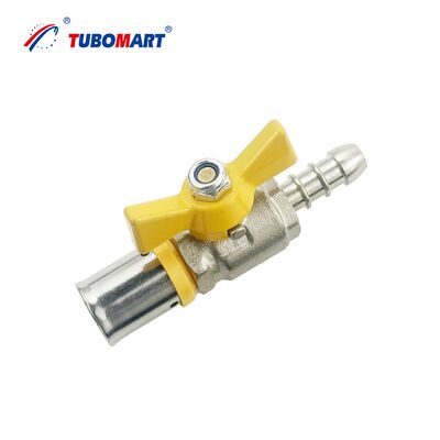 Tubomart OEM 프레스 황동 피팅, 프레스 볼 밸브, U자형 프로파일, 가스 시스템용 다층 Pex Al Pex 파이프용